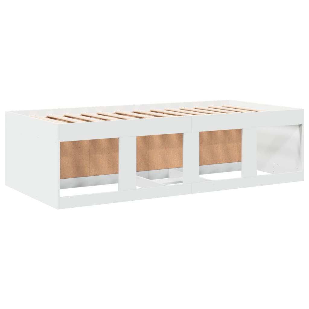 Sofá-cama com gavetas sem colchão 75x190 cm branco