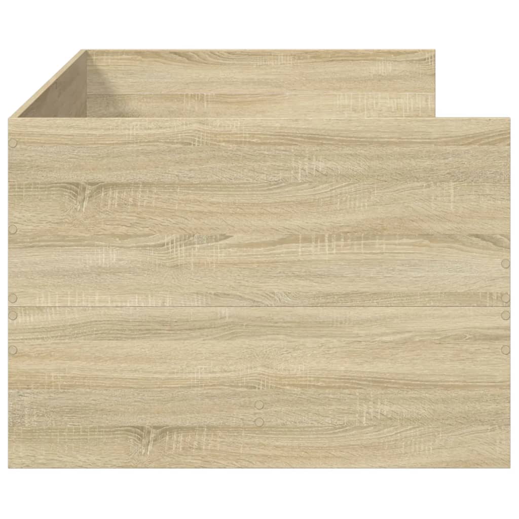 Sofá-cama com gavetas sem colchão 90x200 cm carvalho sonoma