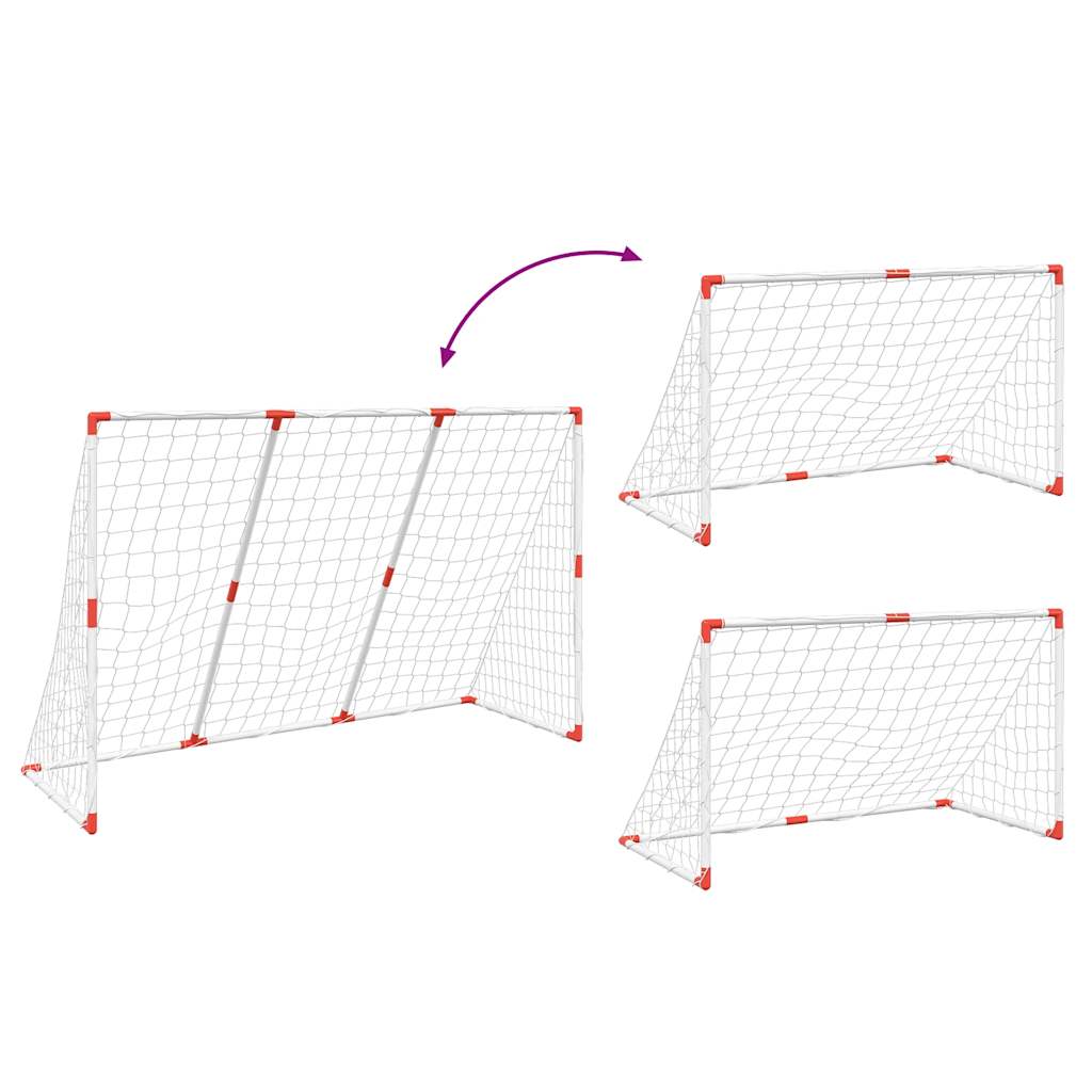 Baliza futebol infantil c/ bolas 2 em 1 184x64x124 branco