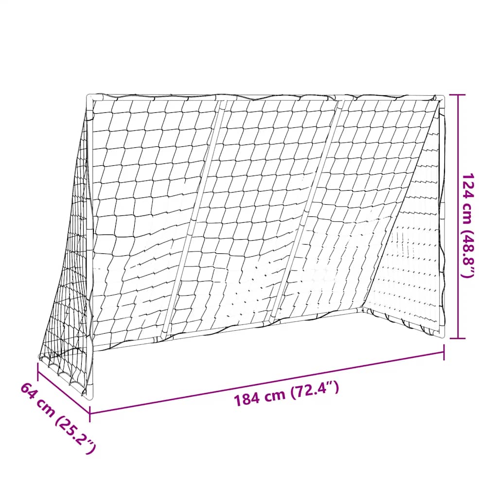 Baliza futebol infantil c/ bolas 2 em 1 184x64x124 branco