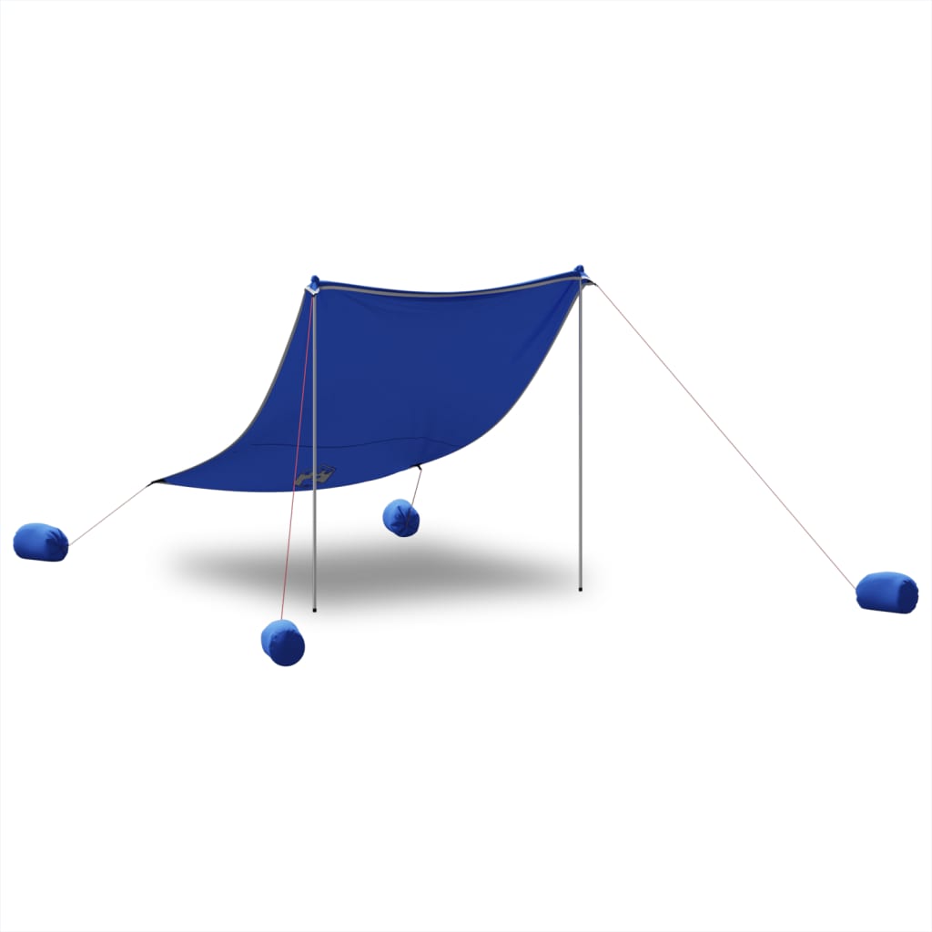 Toldo de praia com âncoras de areia 214x236 cm azul