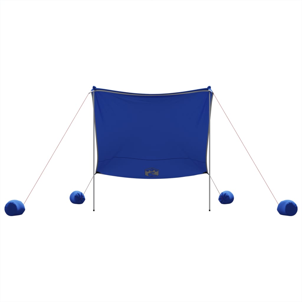 Toldo de praia com âncoras de areia 214x236 cm azul