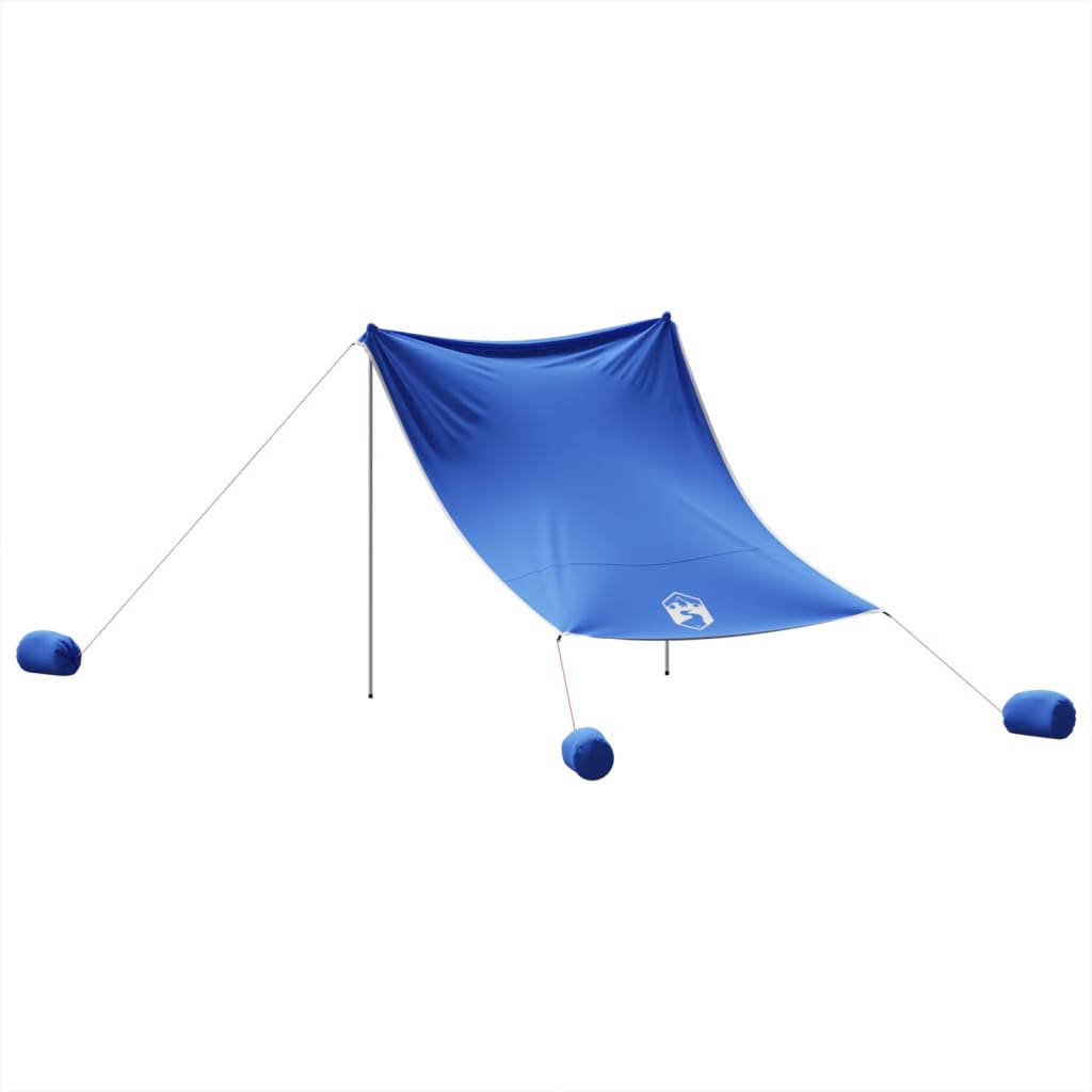 Toldo de praia com âncoras de areia 214x236 cm azul
