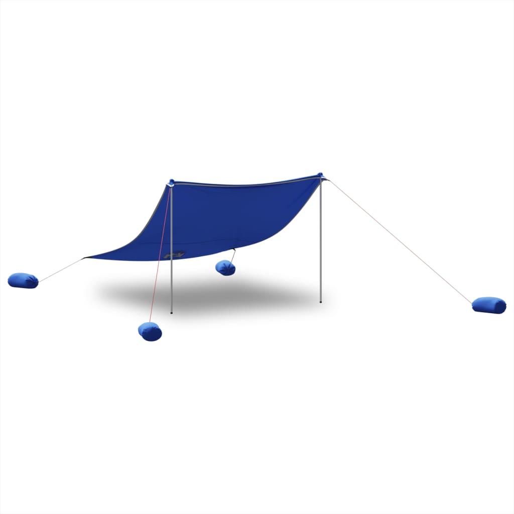 Toldo de praia com âncoras de areia 304x300 cm azul