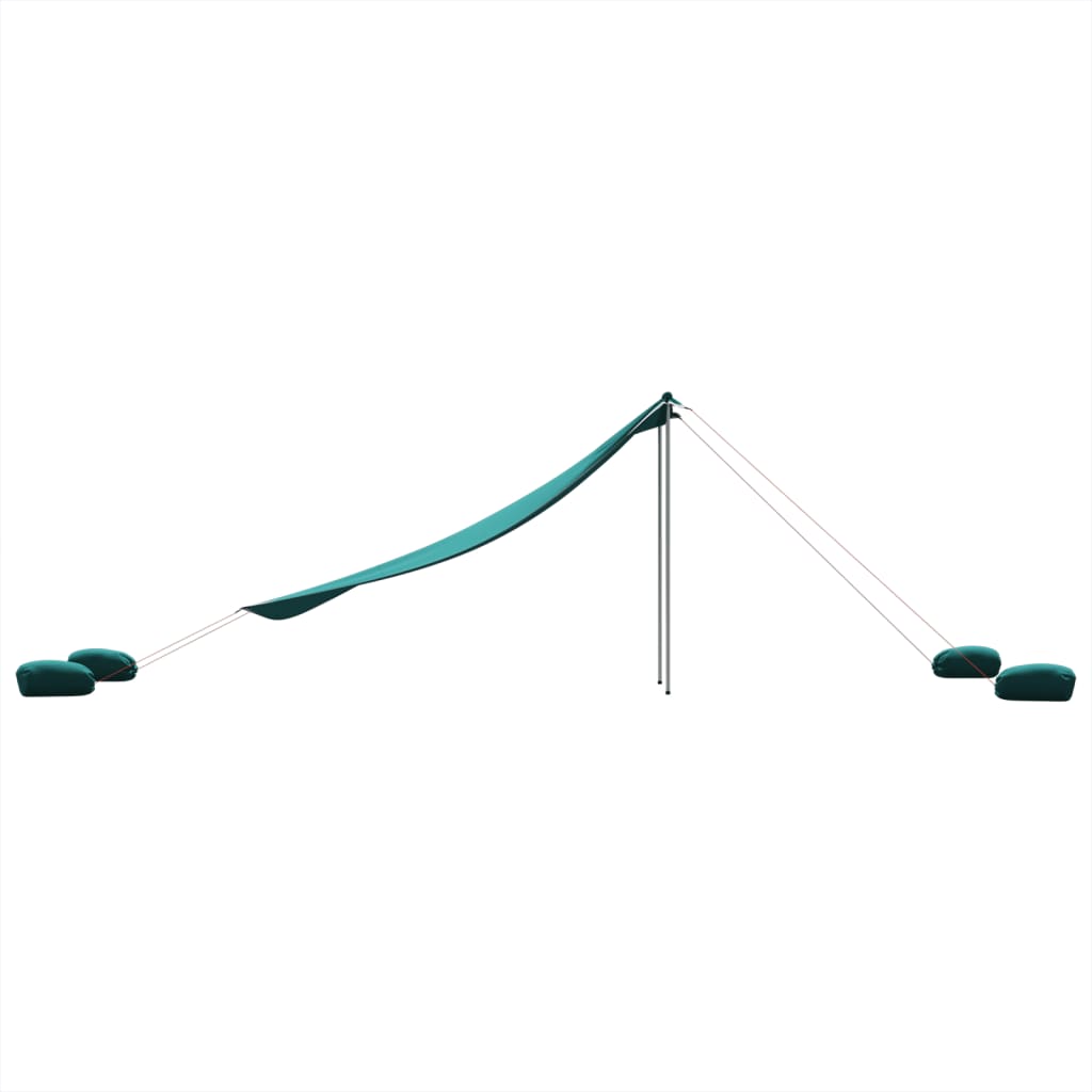 Toldo de praia com âncoras de areia 304x300 cm verde
