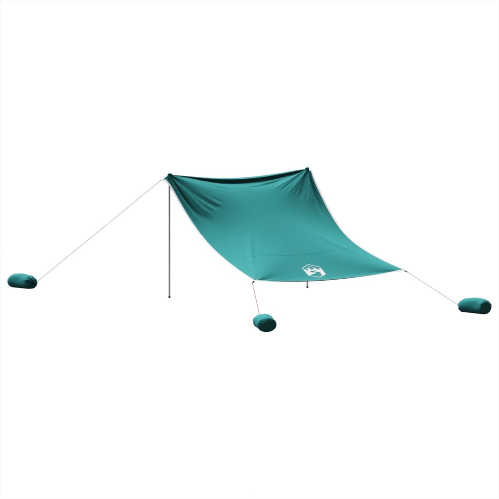 Toldo de praia com âncoras de areia 304x300 cm verde
