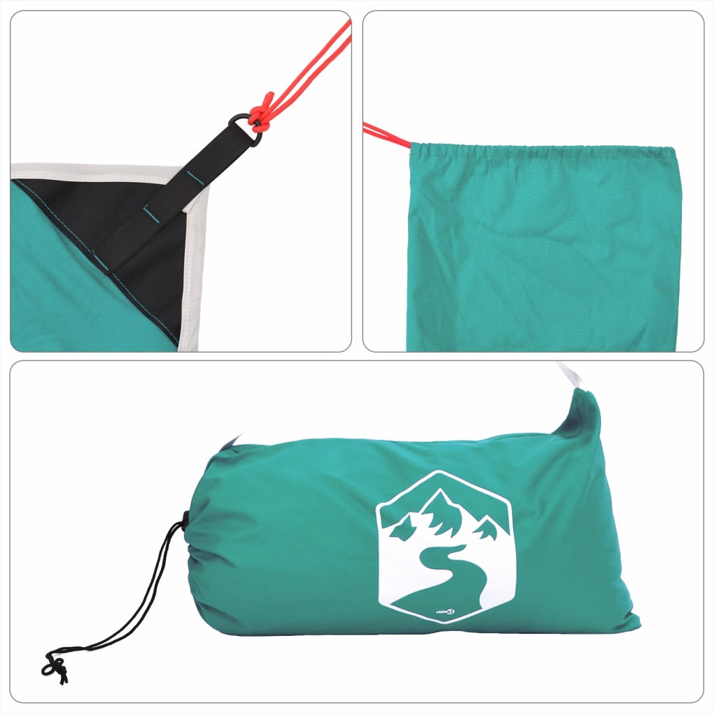 Toldo de praia com âncoras de areia 304x300 cm verde