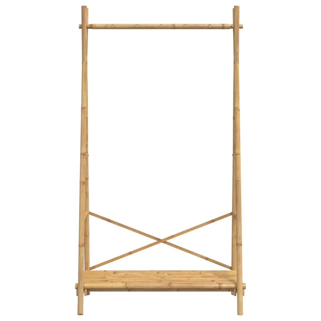 Roupeiro com prateleiras 102x50x190 cm bambu