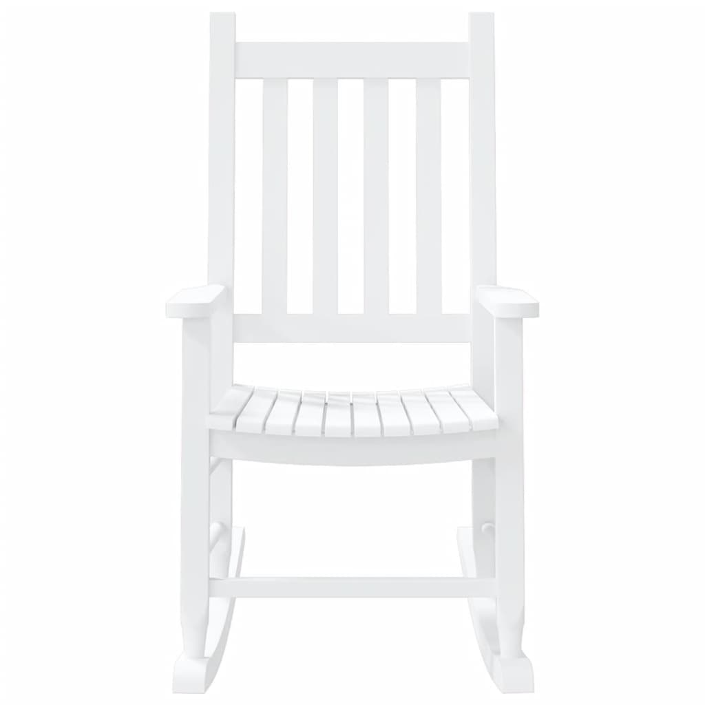 Cadeira de baloiço infantil madeira de álamo maciça branco