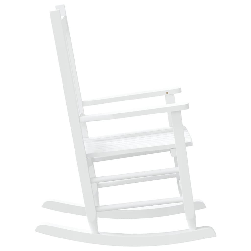 Cadeira de baloiço infantil madeira de álamo maciça branco