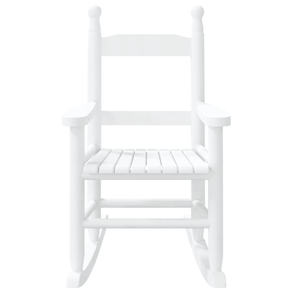 Cadeira de baloiço infantil madeira de álamo maciça branco