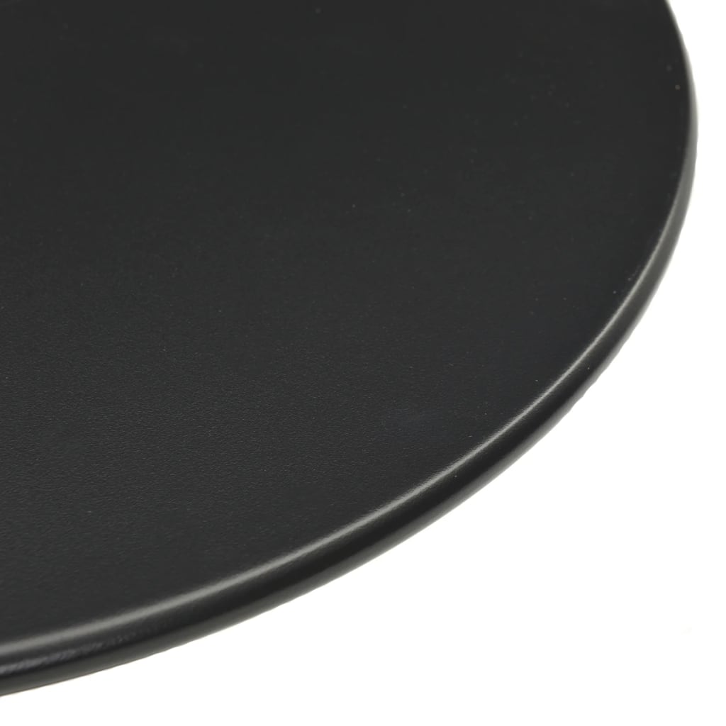 Mesa de jardim redonda Ø50x72 cm aço preto