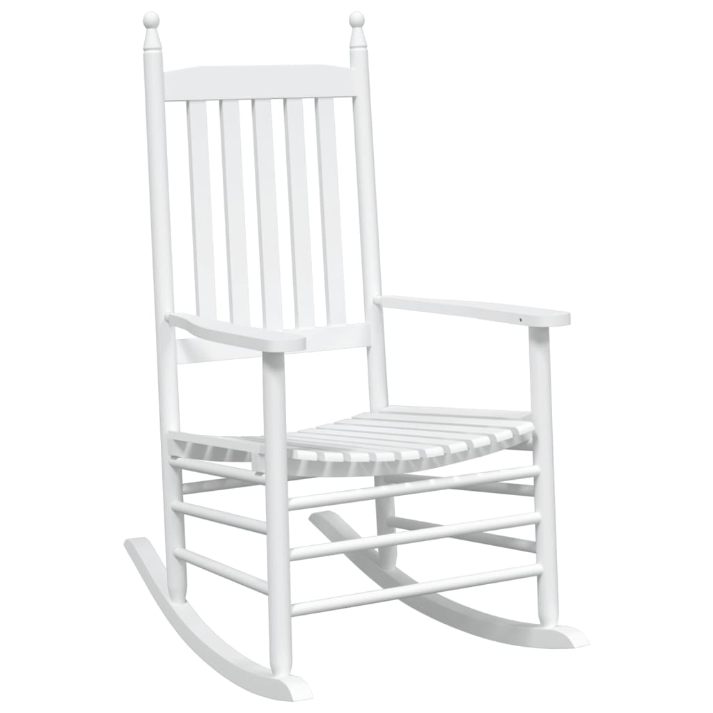 Cadeiras baloiço c/ assentos curvos 2 pcs abeto maciço branco
