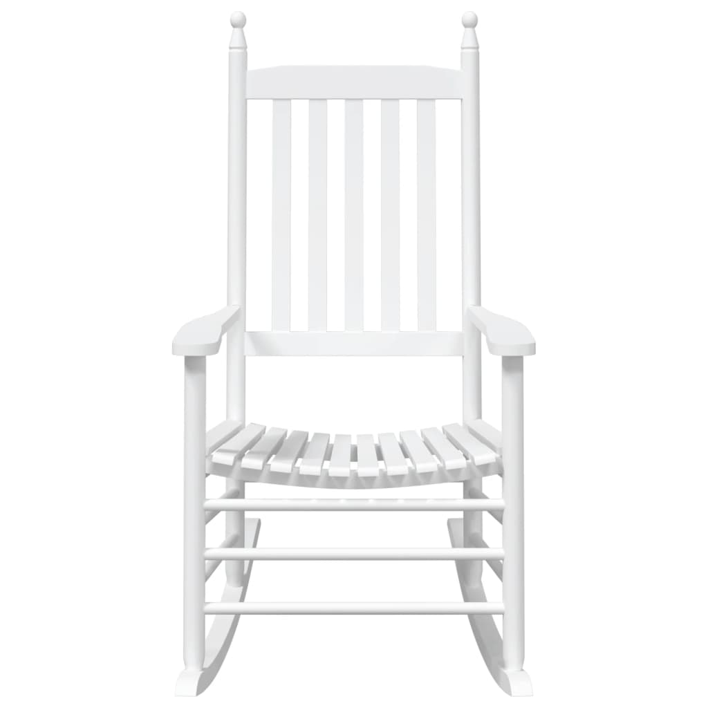 Cadeiras baloiço c/ assentos curvos 2 pcs abeto maciço branco