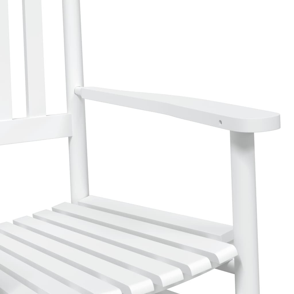 Cadeiras baloiço c/ assentos curvos 2 pcs abeto maciço branco