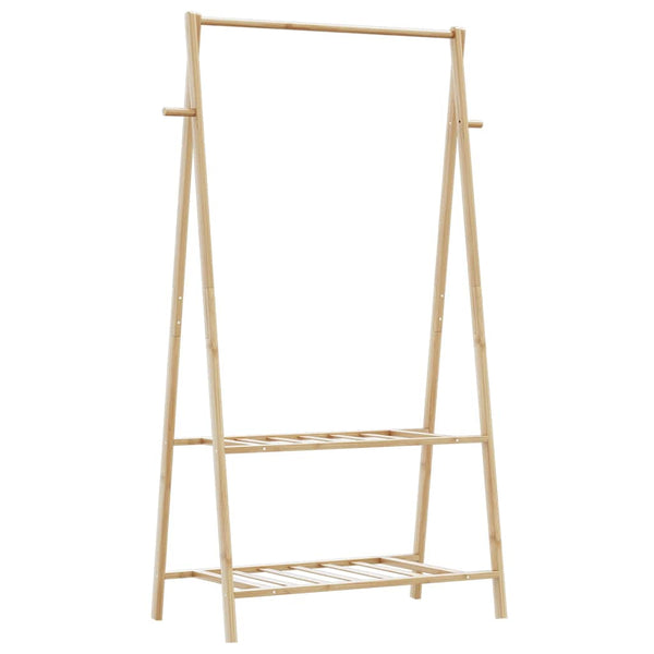 Roupeiro com prateleiras 96x45,5x150,5 cm bambu