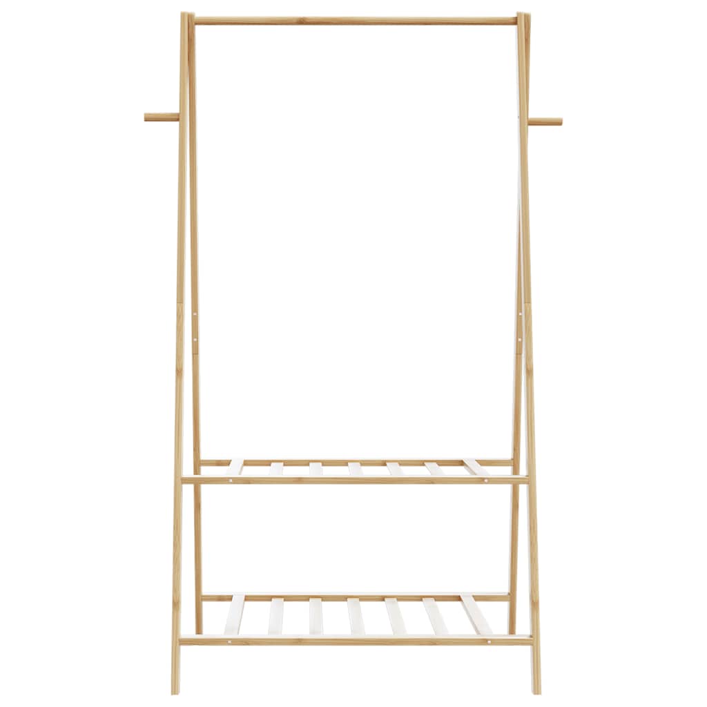 Roupeiro com prateleiras 96x45,5x150,5 cm bambu
