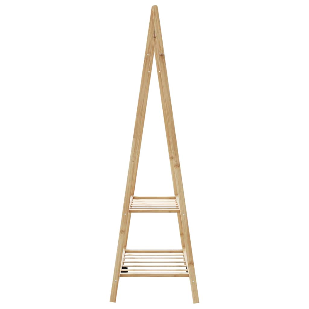 Roupeiro com prateleiras 96x45,5x150,5 cm bambu