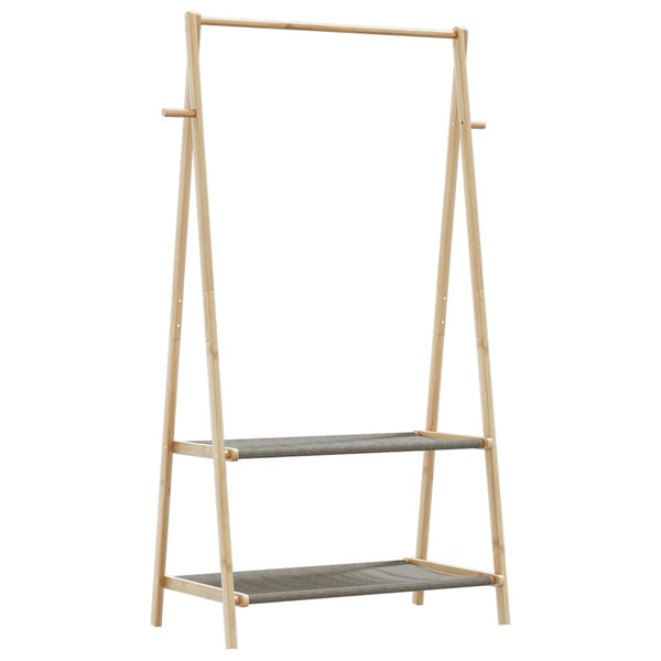 Roupeiro com prateleiras 96x45,5x150,5 cm bambu