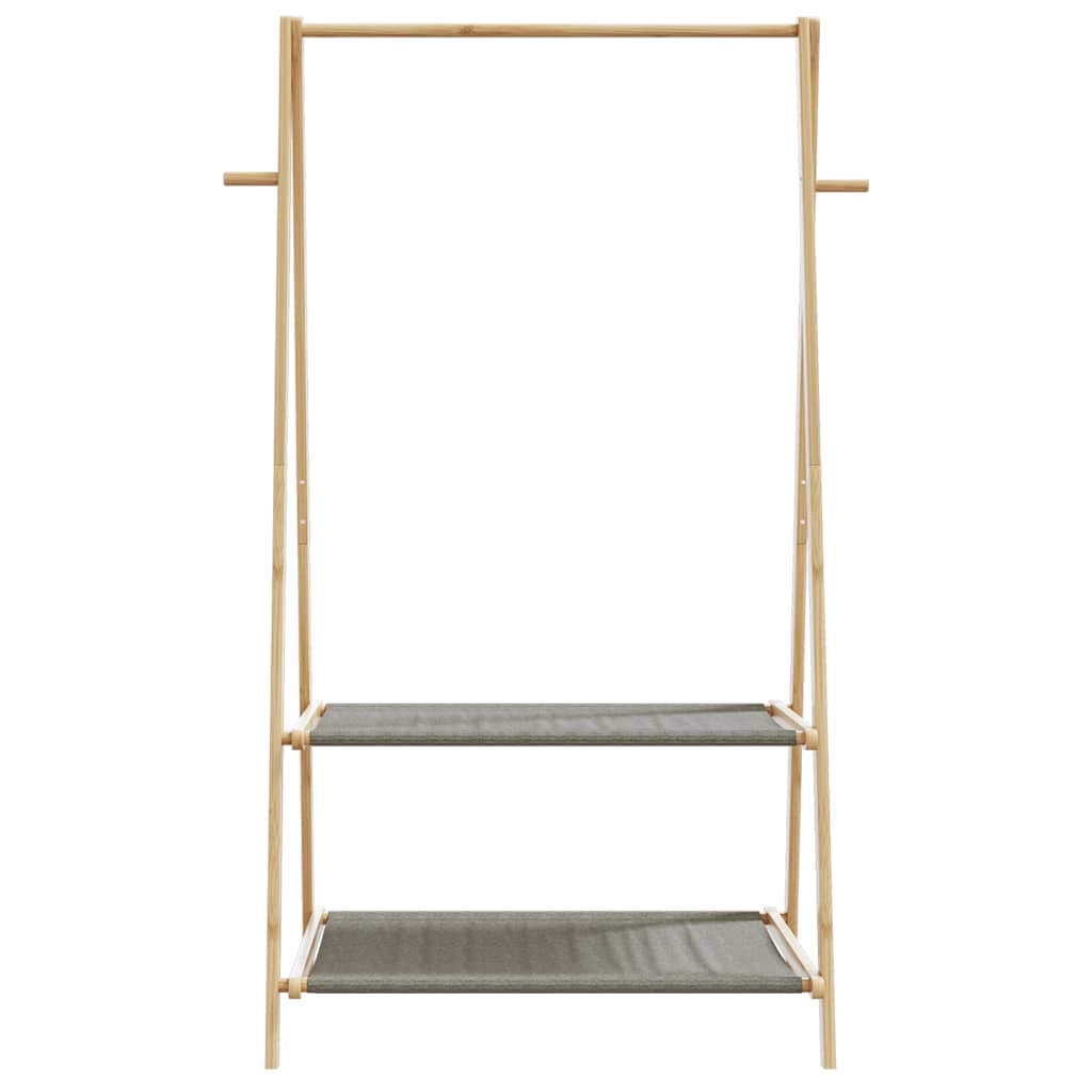 Roupeiro com prateleiras 96x45,5x150,5 cm bambu