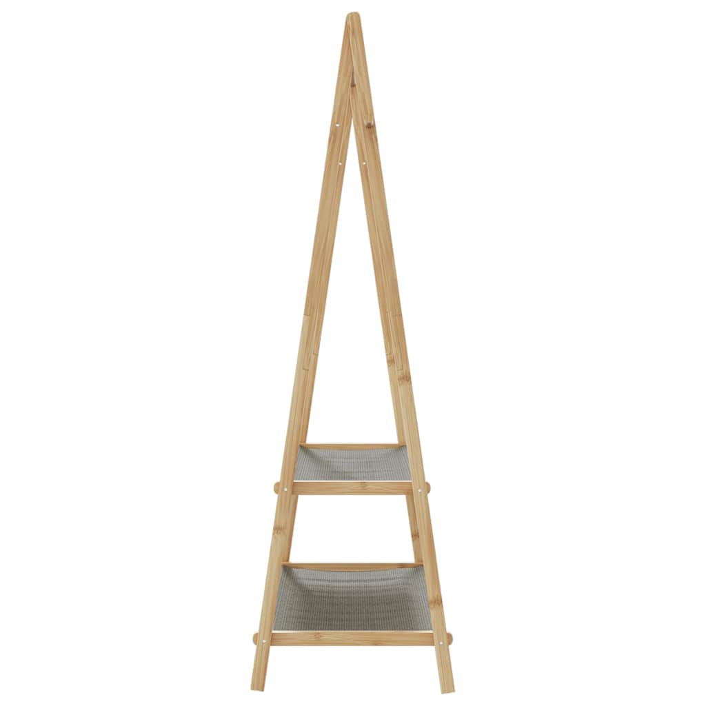Roupeiro com prateleiras 96x45,5x150,5 cm bambu