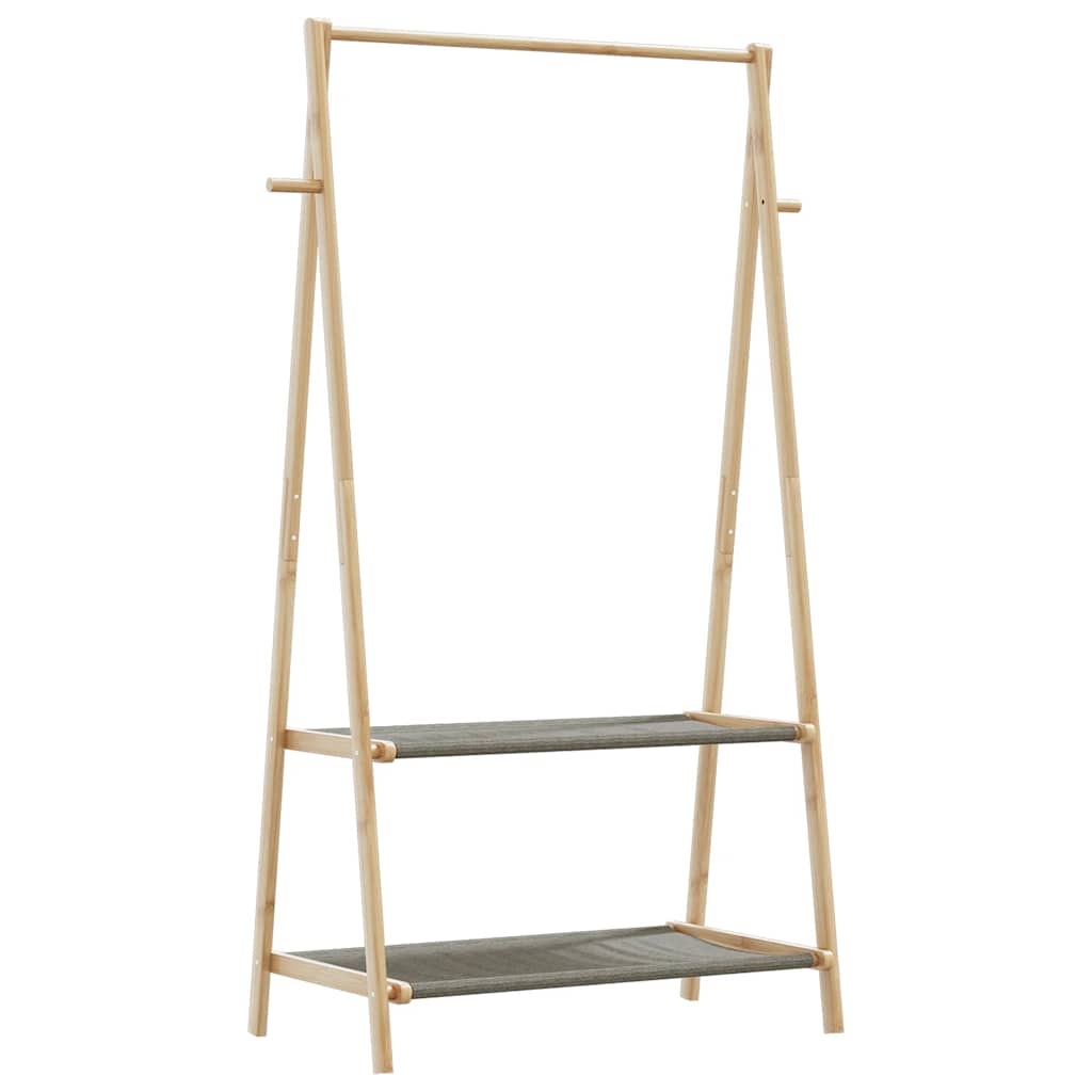 Roupeiro com prateleiras 96x45,5x150,5 cm bambu