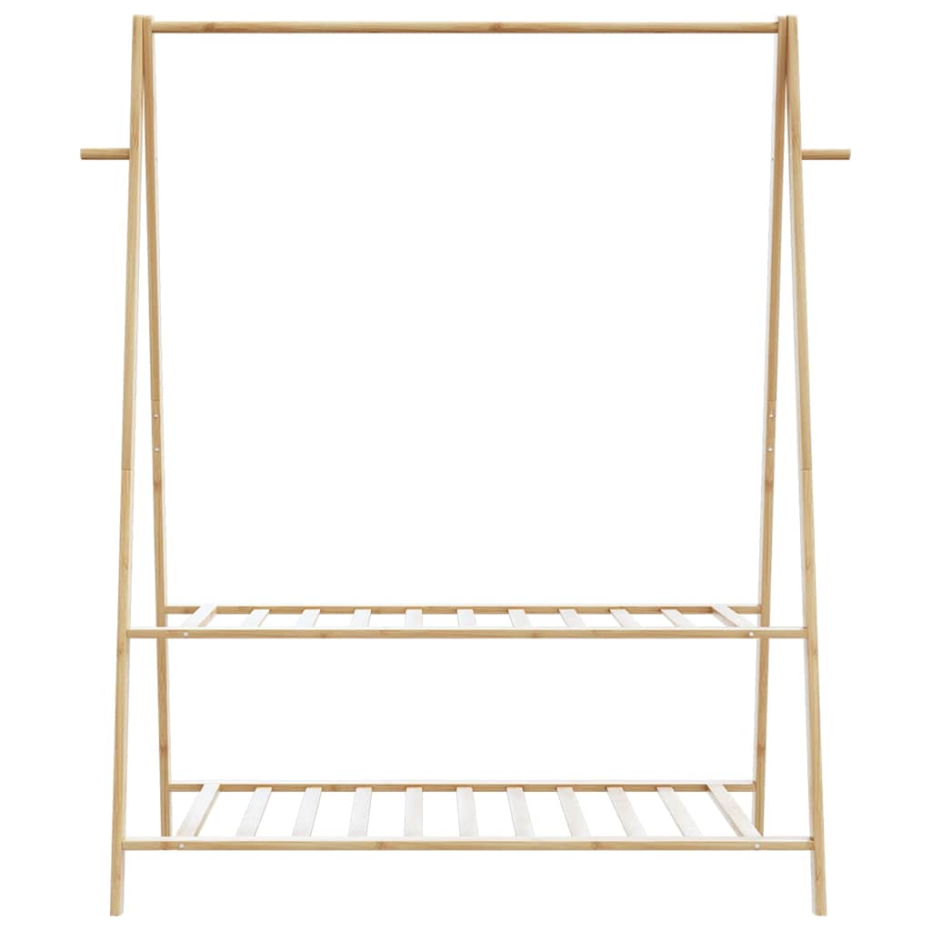 Roupeiro com prateleiras 132x45,5x150,5 cm bambu