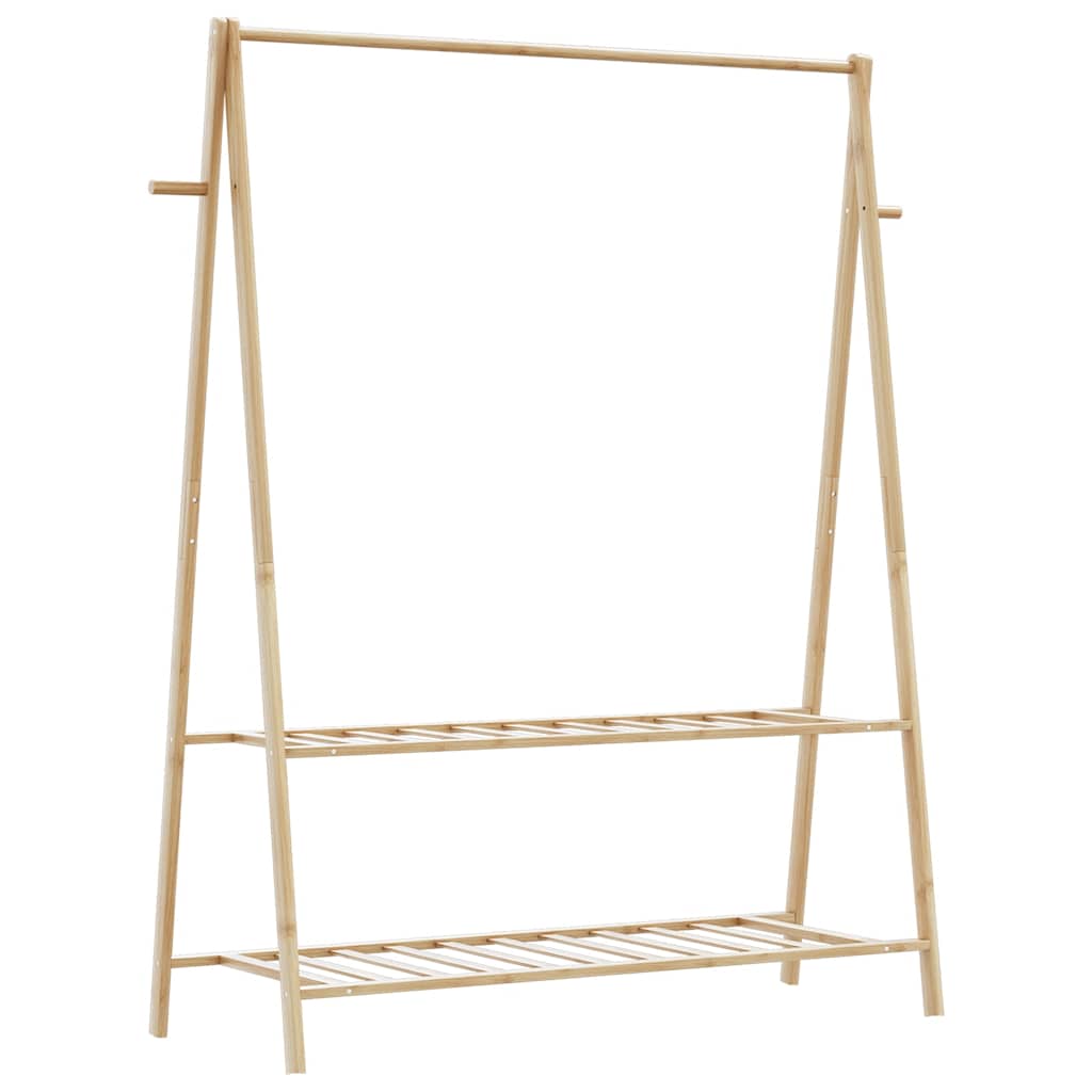 Roupeiro com prateleiras 132x45,5x150,5 cm bambu