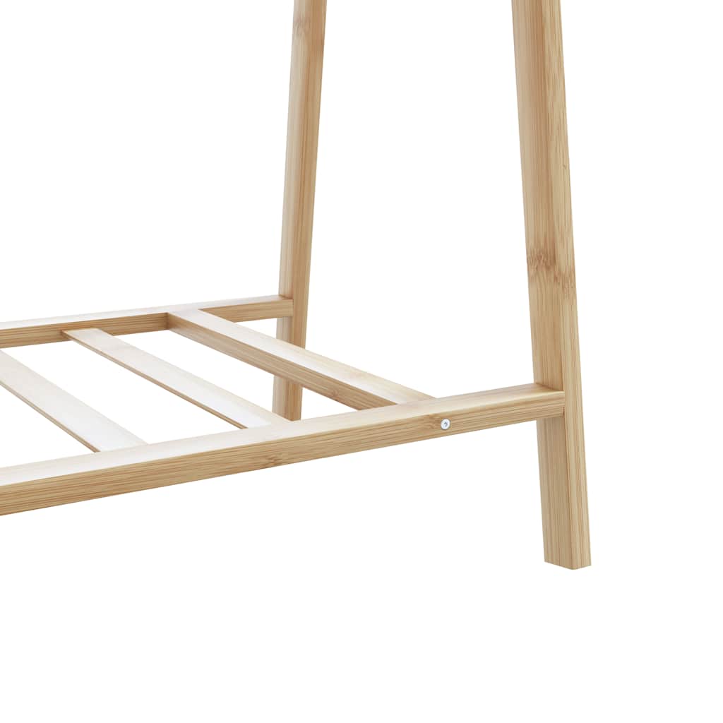 Roupeiro com prateleiras 132x45,5x150,5 cm bambu