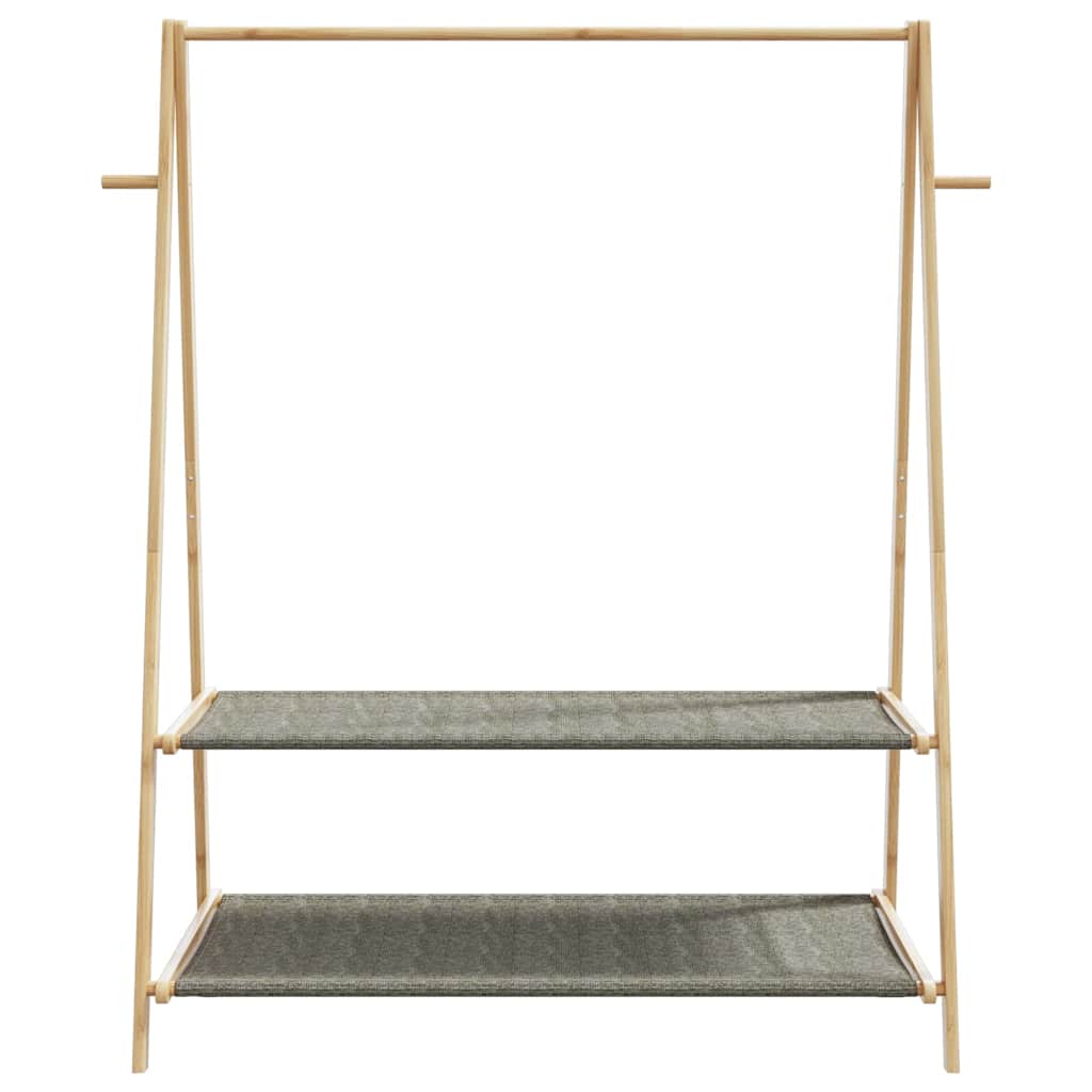 Roupeiro com prateleiras 132x45,5x150,5 cm bambu