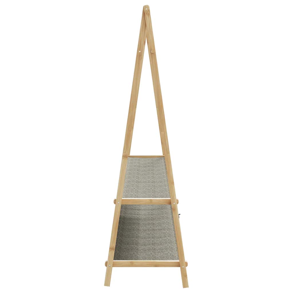 Roupeiro com prateleiras 132x45,5x150,5 cm bambu