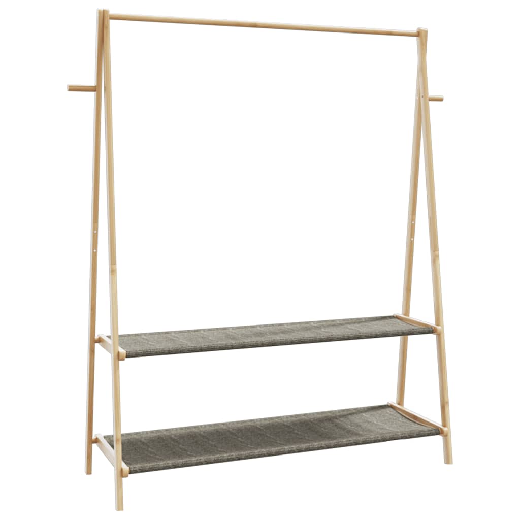 Roupeiro com prateleiras 132x45,5x150,5 cm bambu