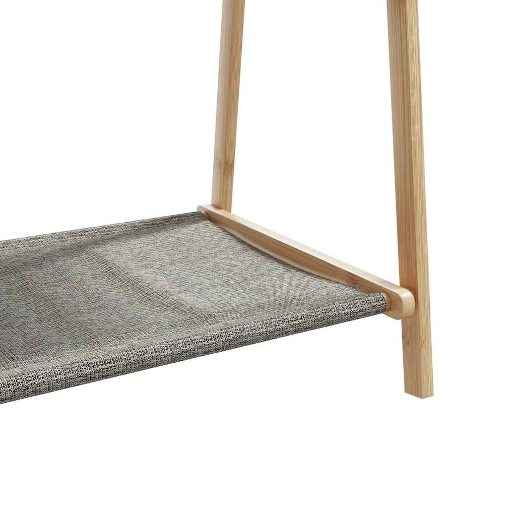 Roupeiro com prateleiras 132x45,5x150,5 cm bambu