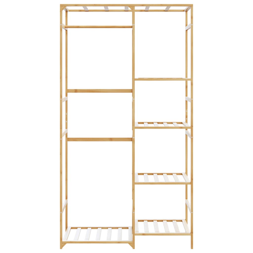 Roupeiro com prateleiras 100x50x184,5 cm bambu