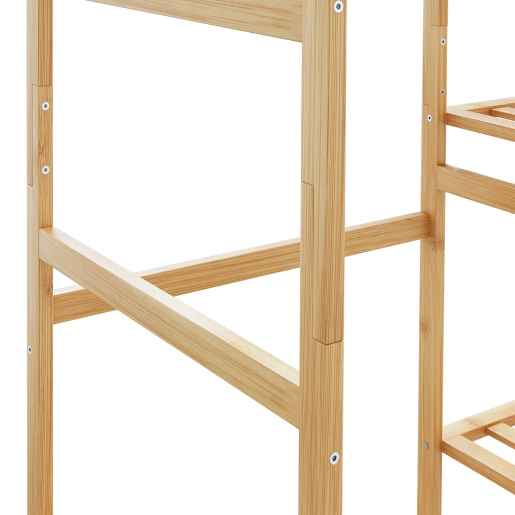 Roupeiro com prateleiras 100x50x184,5 cm bambu