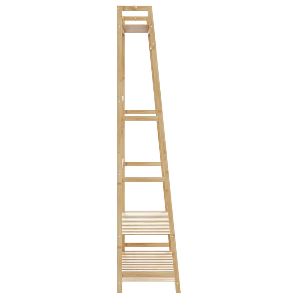 Roupeiro com prateleiras 110x40x180 cm bambu