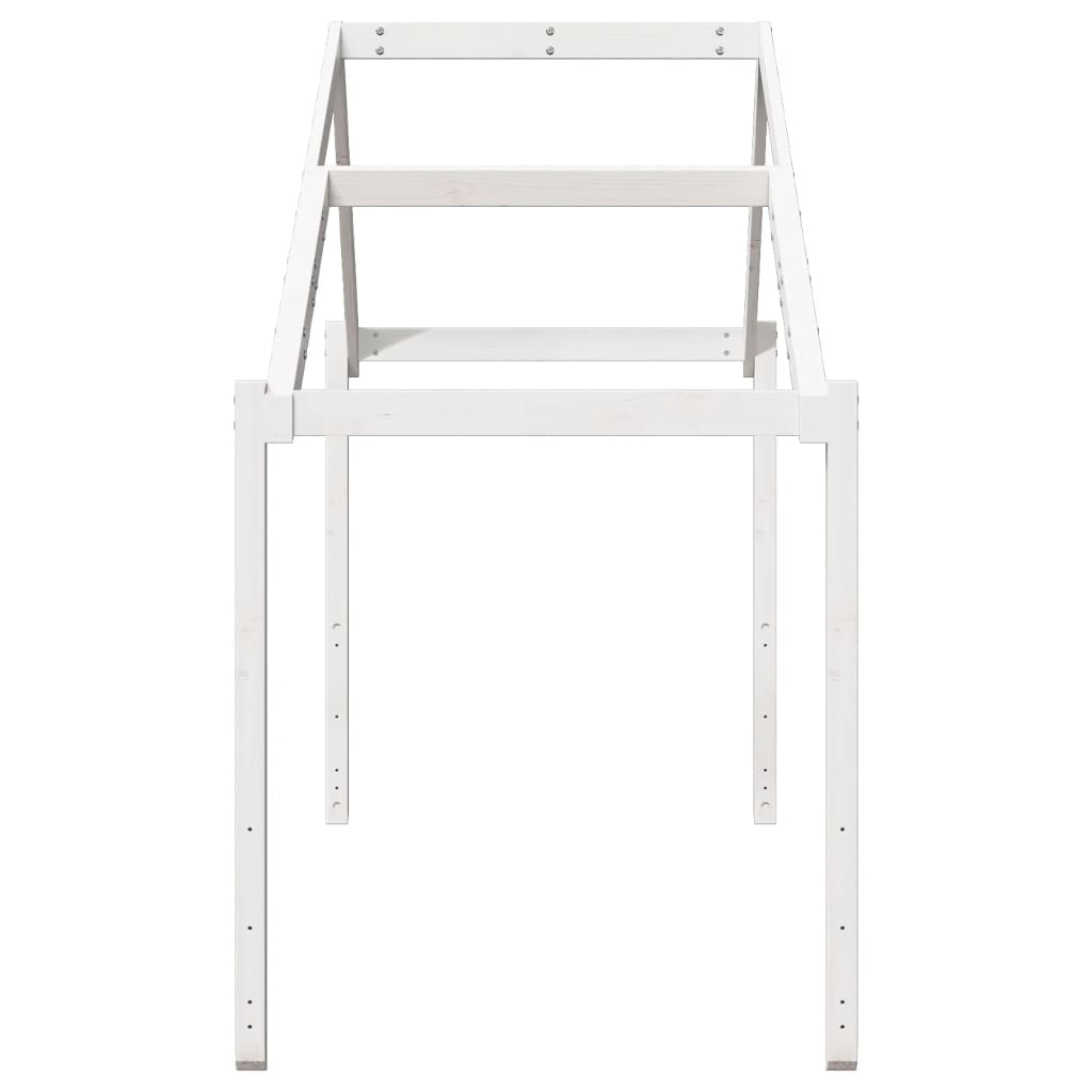 Telhado de cama infantil 213x85,5x144,5 cm pinho maciço branco