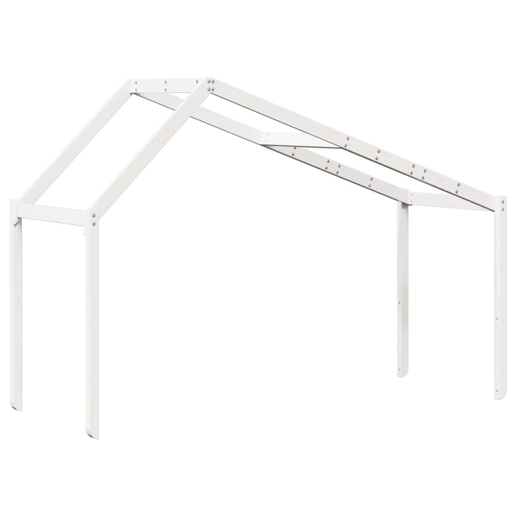 Telhado de cama infantil 213x85,5x144,5 cm pinho maciço branco