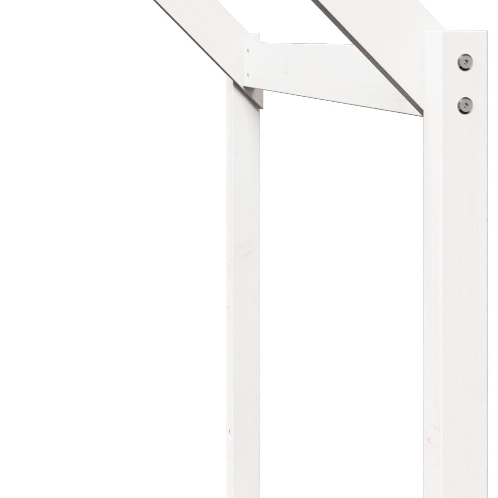 Telhado de cama infantil 213x85,5x144,5 cm pinho maciço branco