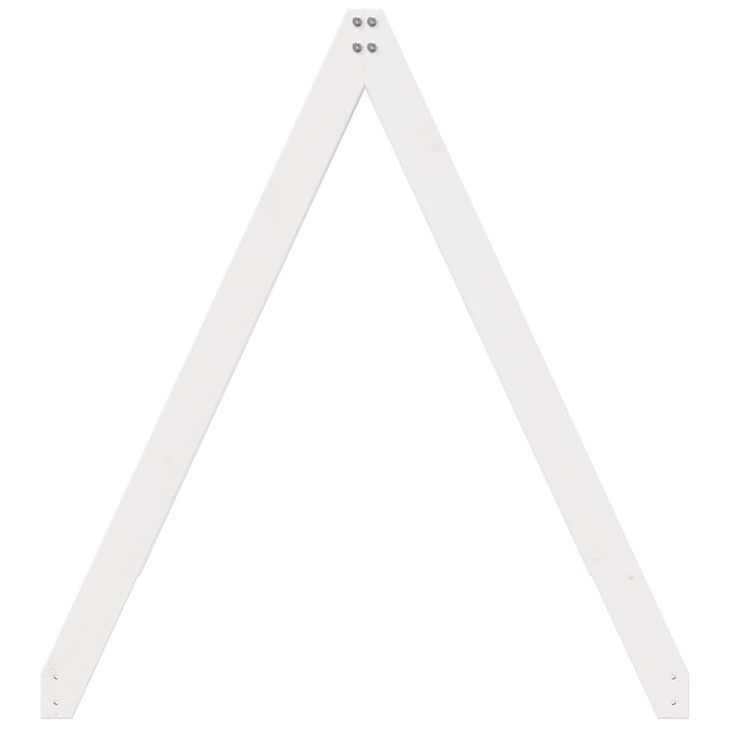 Telhado de cama infantil 203x80,5x142 cm pinho maciço branco