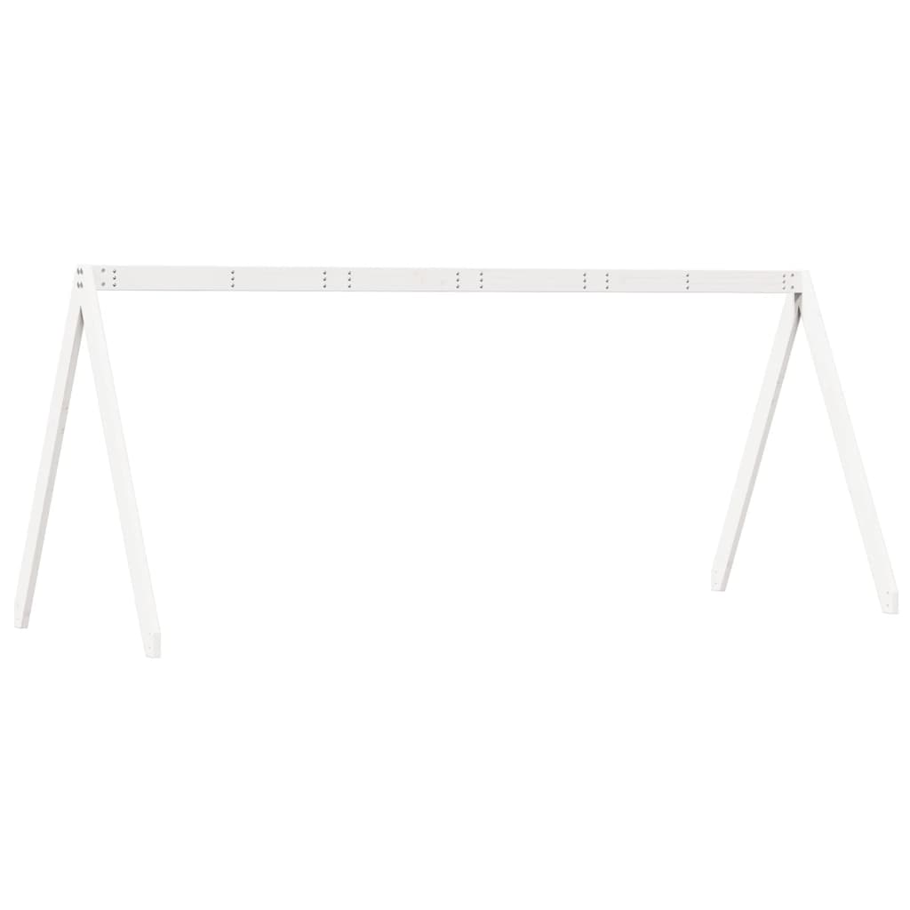 Telhado de cama infantil 203x80,5x142 cm pinho maciço branco