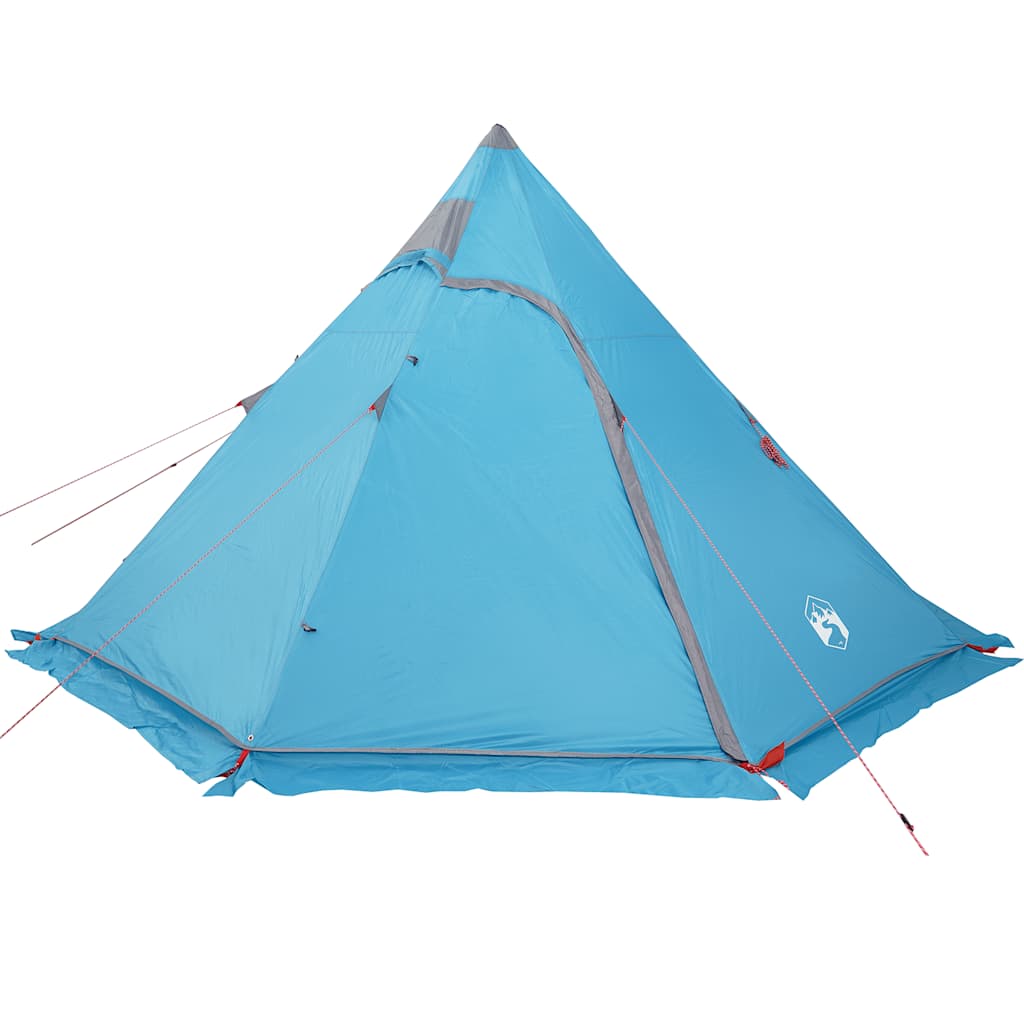 Tenda de campismo tipi para 5 pessoas impermeável azul