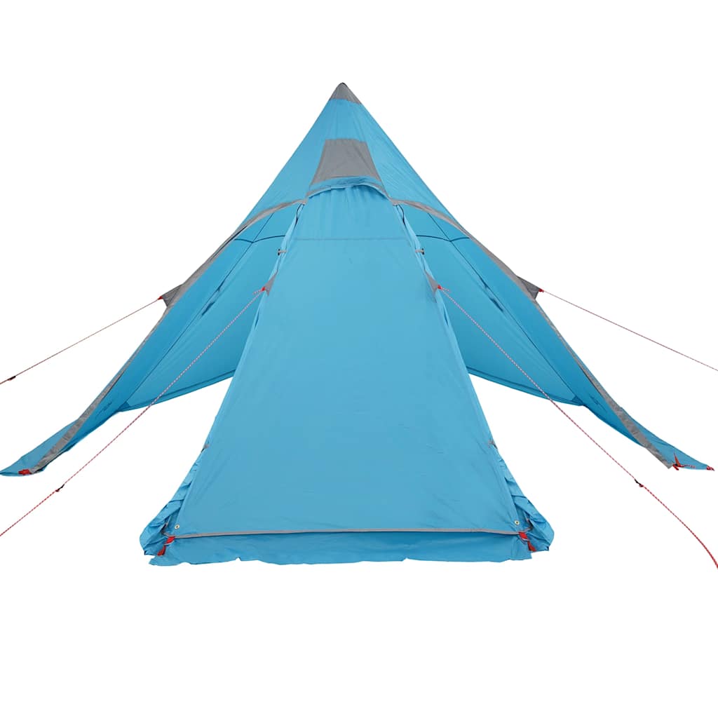 Tenda de campismo tipi para 5 pessoas impermeável azul