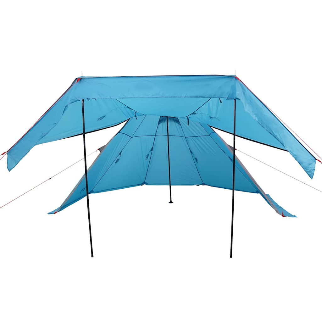 Tenda de campismo tipi para 5 pessoas impermeável azul