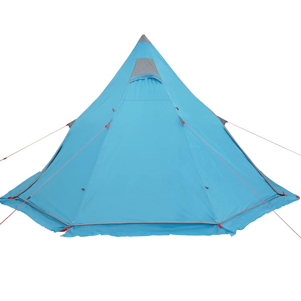 Tenda de campismo tipi para 5 pessoas impermeável azul