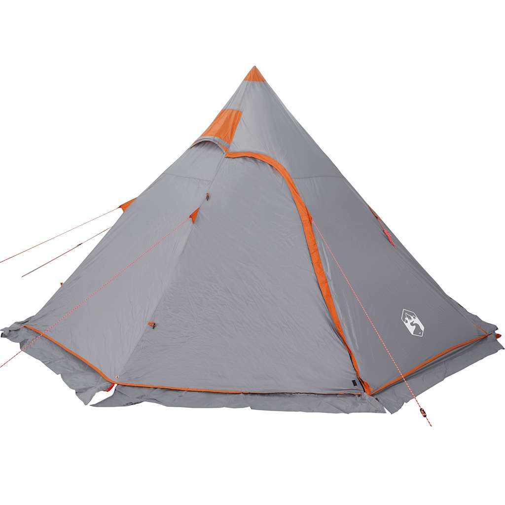 Tenda de campismo tipi para 5 pessoas impermeável cinzento