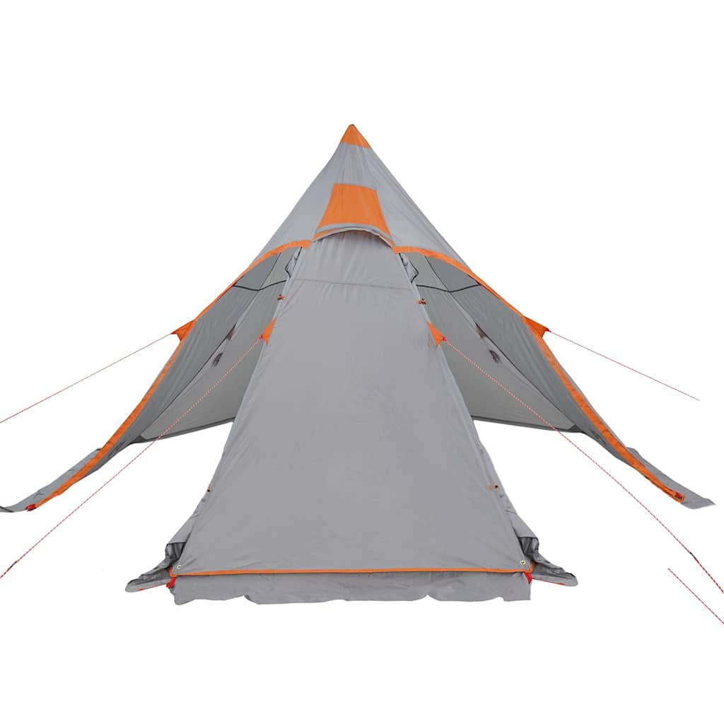 Tenda de campismo tipi para 5 pessoas impermeável cinzento