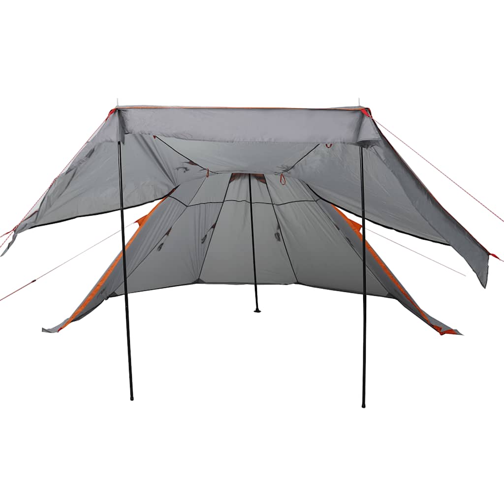 Tenda de campismo tipi para 5 pessoas impermeável cinzento