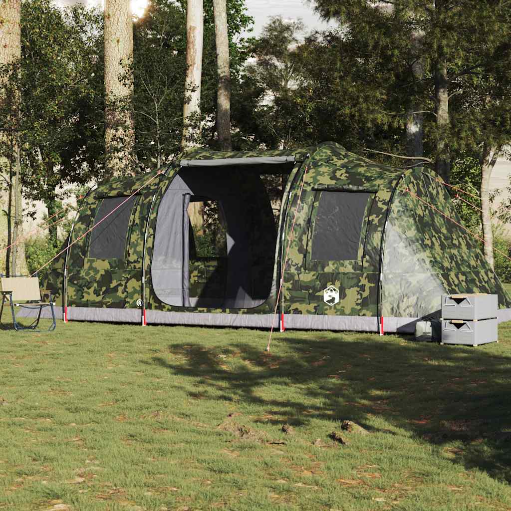 Tenda de campismo túnel para 4 pessoas impermeável camuflado