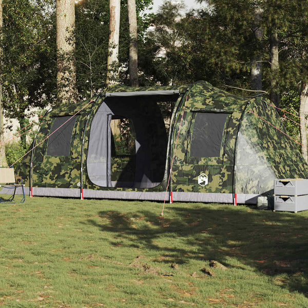 Tenda de campismo túnel para 4 pessoas impermeável camuflado